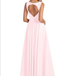 Azazie Jakayla dress in "blushing pink" color